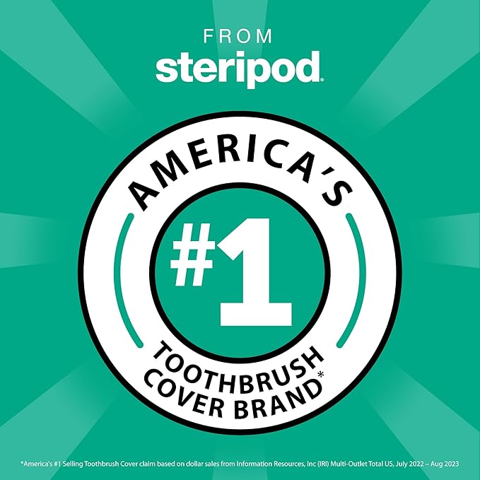 Steripod Brand UV Home Countertop Toothbrush Sanitizer, Reduces Harmful Microorganisms, Toothbrush Holder and Cleaning Station, Holds Four Toothbrushes