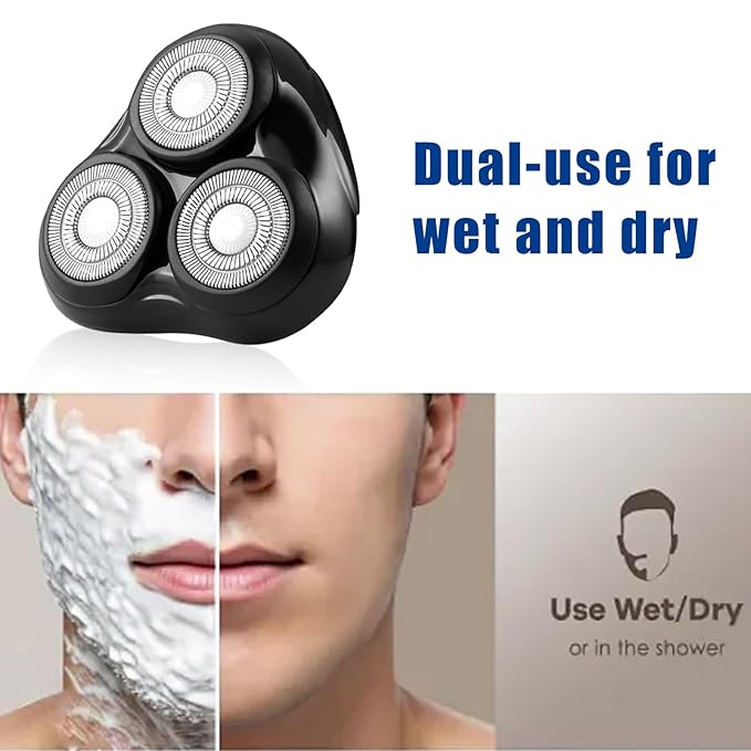 Rotary Replacement Shaver Head,Compatible with Remington Shaver Series,forR3,R4,R5,R6,R7,R8,SP-3141 and SP-5161 Foils (Black-2 PC)