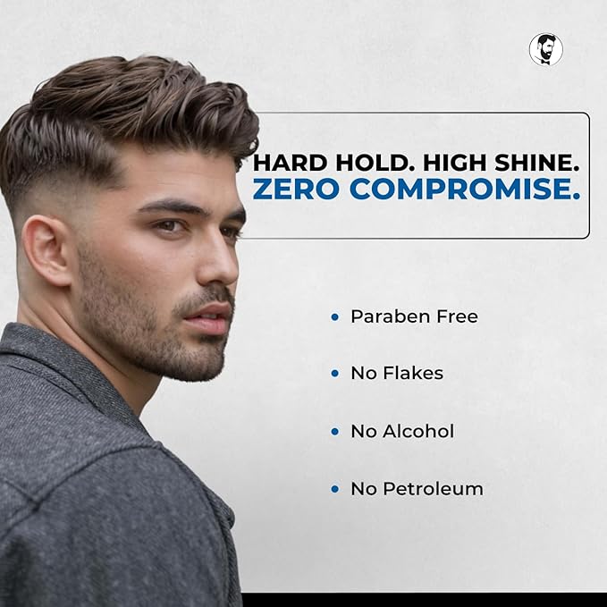 Gentlemen Republic Oceano Men's Hair Gel 16oz - Strong Touchable Hold and High Shine Styling Gel for Hair, 100% Alcohol-Free Professional Formula with Fresh Scent, Mens Hair Product Made in USA