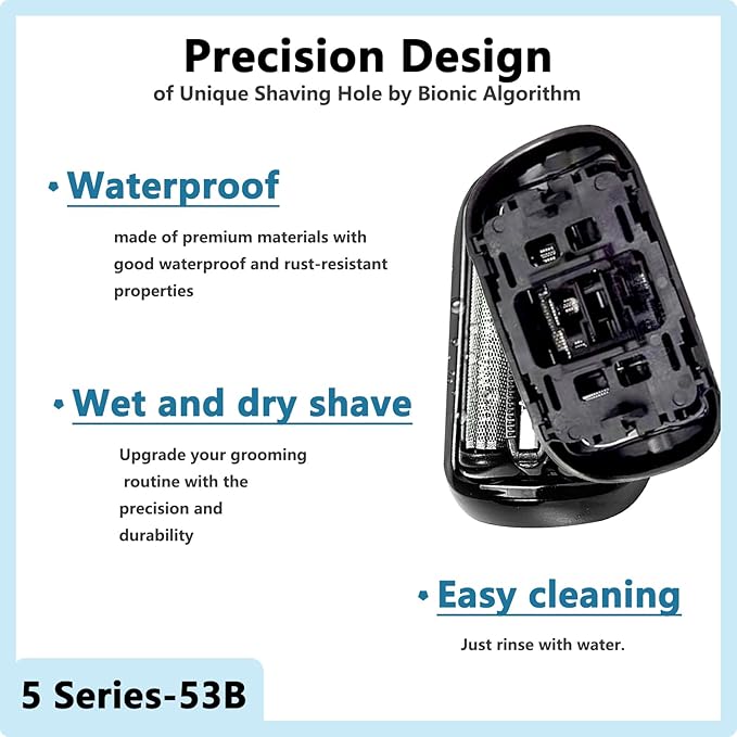 [1 Pack]Series 5 Series 6 53B Shaver Replacement Head Compatible with New Gens S5 S6 Razors,for S5 Replacement Heads 5050cs,6072cc,6090cc,6020s,6040c,5035s,5020s Etc Model