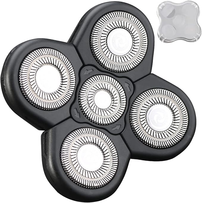 5 Blades Electric Shaver Replacement Heads Universal Blade for Razor (5D Black)