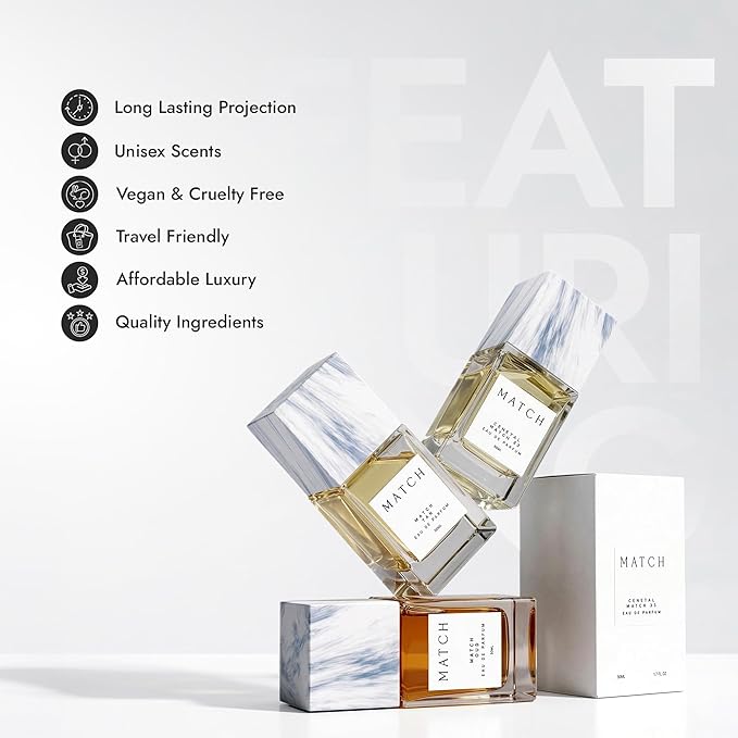 Match Abslute Eau de Parfum for Men - Inspired by Creed's Aventus Eue de Parfum, Citrus Spicy Woody Fragrance with Bergamot, Blackcurrant Notes - Long-Lasting Luxury Men’s Perfume 50ml / 1.7 fl oz