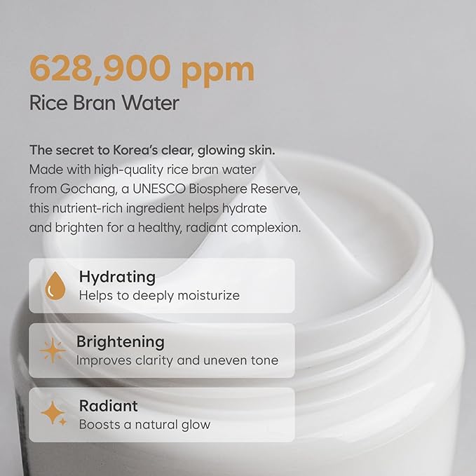 MIDHA Rice Cream 1.69fl.oz/50ml, Deep Hydration, Glow-Enhancing, Skin Barrier Support – Moisturising, Lightweight Daily Cream with Dewy, Radiant Finish, for Rice Face Spots