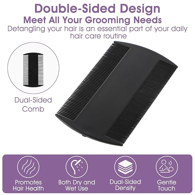 5 Pack 3.5" Double-Sided Pocket Comb, Mustache 2 Sides Combs, Dandruff Removal Hair Combs for Men's Beard Mustache Detangling Knots Hair Free