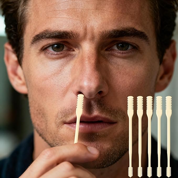 15Pcs 2-in-1 Nasal Hair Cutter for Women,Yellow Nose Hair Trimmer for Mens Womens Unisex Christmas Ear Nose Cutter for Mens Gift Nose Trimmer for Women with Cleaning Brush,Nasal Hair Remover