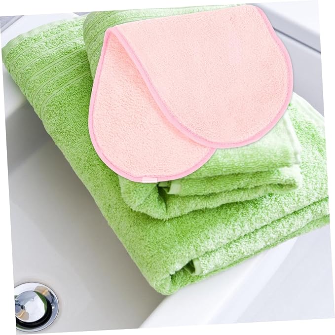 VANZACK 5Pcs Portable Makeup Removal Towels Washable Fleece Face Cloths for Gentle Cleansing Skin Friendly Facial Washing Towels for Men and Women for Travel and Daily Use