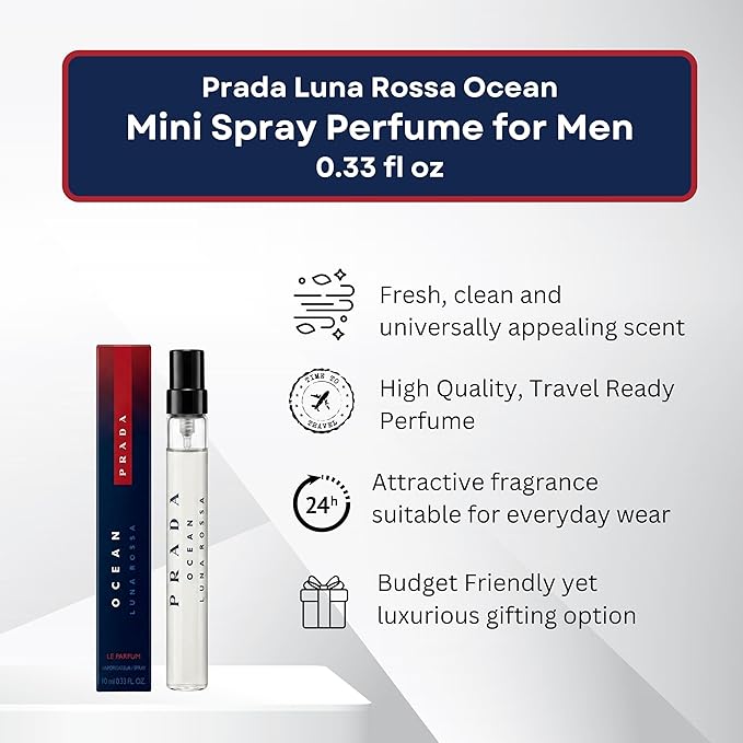 Prada Luna Rossa Ocean Le Parfum Travel Spray 0.33 FL Oz