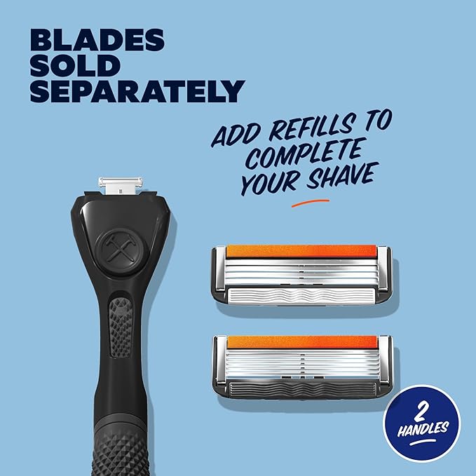 Dollar Shave Club | Razor Handle (2 Pack) Black | Replacement Razor Blade Handles