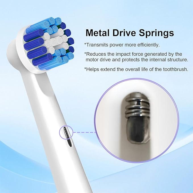 Replacement Brush Heads Compatible with Braun Oral-B, 20pcs Professional Electric Toothbrush Heads for Oral B Replacement Heads Refill Pro100/1000/1500/4000/5000/7000/8000/9600 Etc.