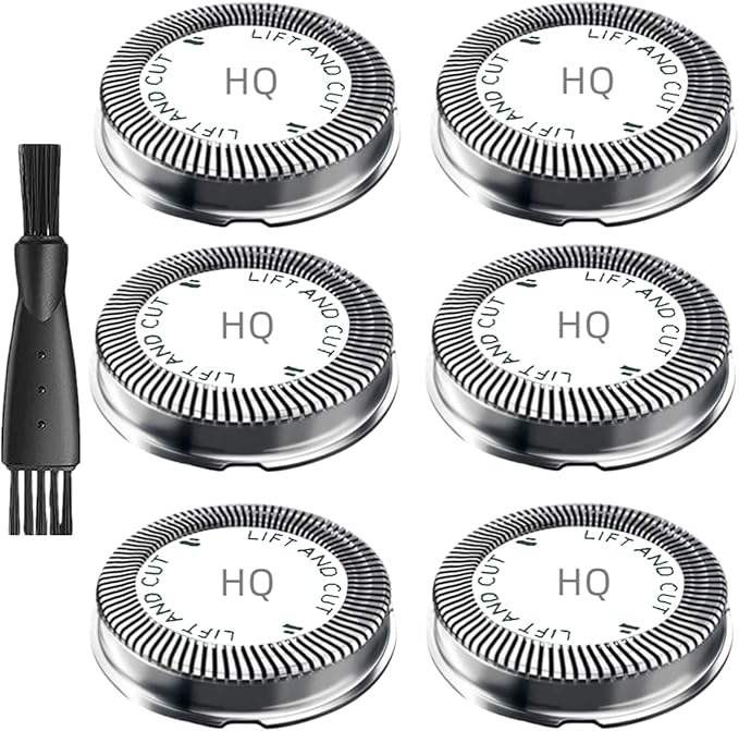 6 Pcs HQ56 Replacement Shaver Heads for HQ3 HQ4 HQ55 HQ56 HQ6,Replacement Shaver Head Compatible with HQ300 HQ442 HQ916 HS190 HQ6990 Electric Shavers etc.