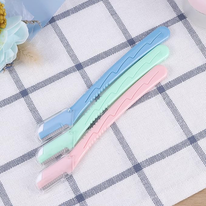 3pcs Eyebrow Easy to Use Razor Dermaplaning Razor for Women for Face Facial Hair Shaper Trimmer Girls Mustache Trimmer Beard s s Portable Women's Remover