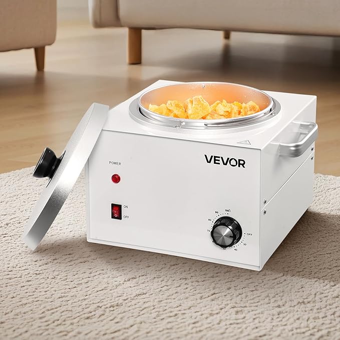 VEVOR Single Pot Wax Warmer, 3000ML 300W Professional Wax Warmer for Hair Removal, 32 ℉ - 212℉ Adjustable Electric Waxing Heater with 100PCS Waxing Sticks for Home Use, Beauty Salon, Spa