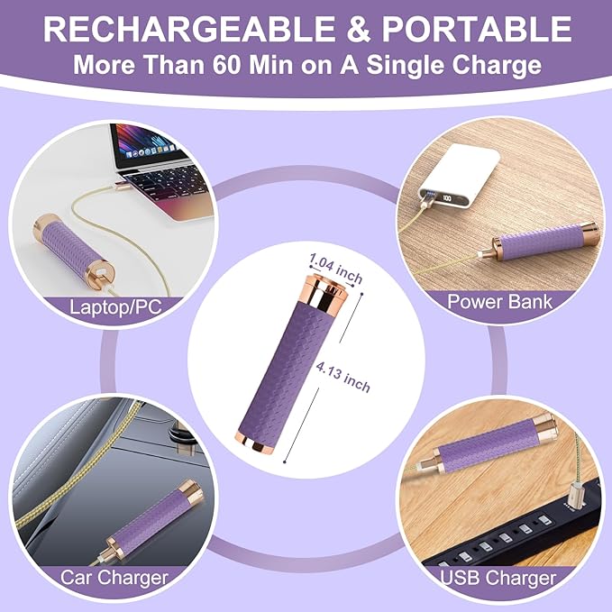 Facial Hair Remover for Women, Painless Rechargeable Hair Removal Device, Comes with 2 Replacement Heads, Portable Electric Shaver/Razors for Face, chin, upper lip, arms and peach fuzz (Silver)