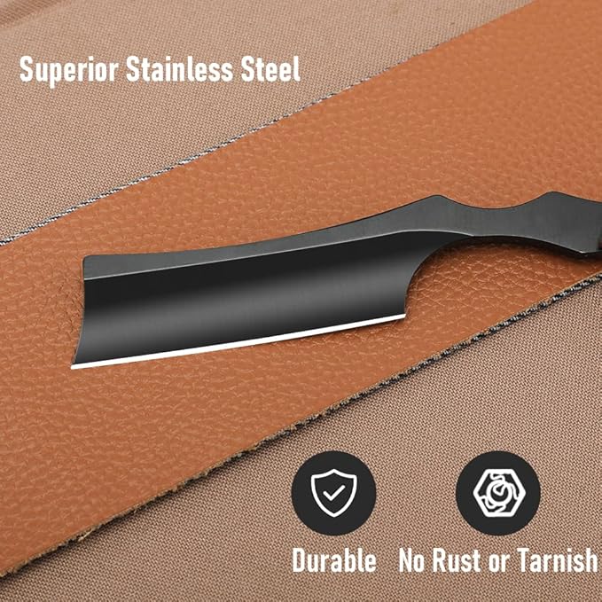Straight Razor With Strope - Professional Straight Edge Barber Premium Stainless Steel Shaver With Shaving Strop for Men Home & Salon Grooming Using (NO.152)