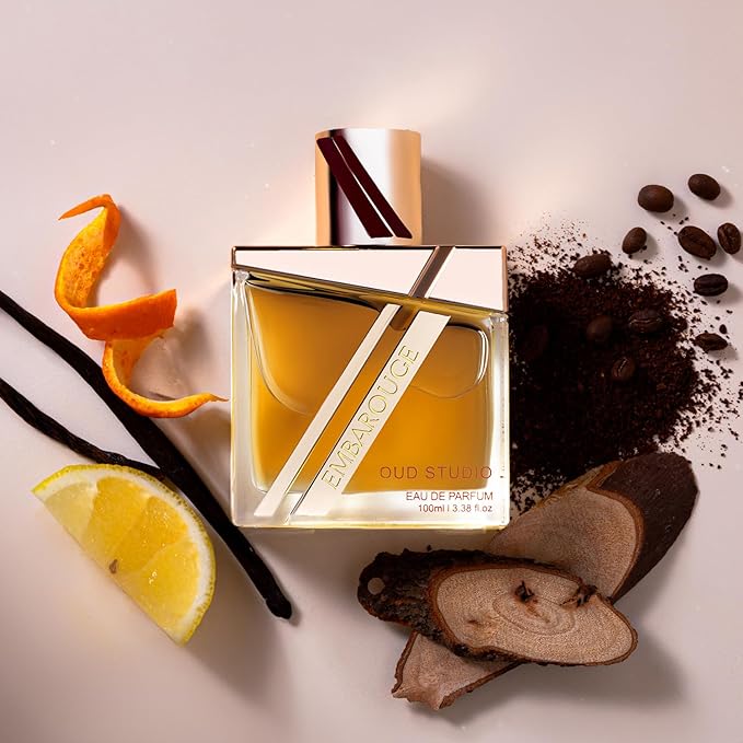 EMBAROUGE OUD STUDIO Men's Fragrance | Perfume for Men | CitrusTop note | 100 ml pack | 3.4 Fl. Oz. | Woody and Amber fragrance | Gift for Men | Eau de Parfum EDP