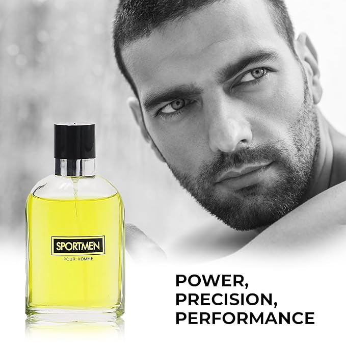 Sportmen Pour Homme Men's Cologne–Perfume for Men with Citrus,Spice,And Woody Notes–Long Lasting Natural Spray Fragrance For All Occasions
