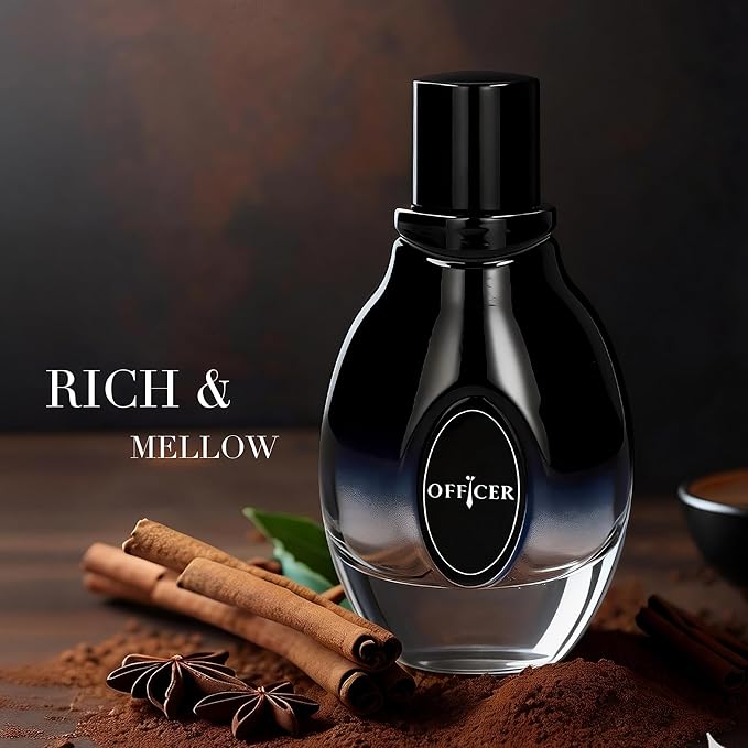 Men’s Eau de Parfum, Woody Fresh Cologne for Men, Long Lasting Modern Masculine Scent, 3.4 Fl Oz (100ml) Officer 100ml