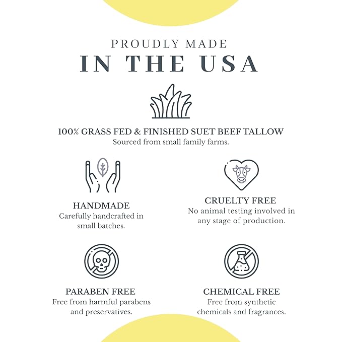 Vanman's Tallow and Honey Balm - Tallow Face Moisturizer with Grass-Fed/Finished Beef Tallow for Skin and Essential Oils, Organic Raw Honey and Beeswax, Cold Pressed Olive Oil - 2 oz