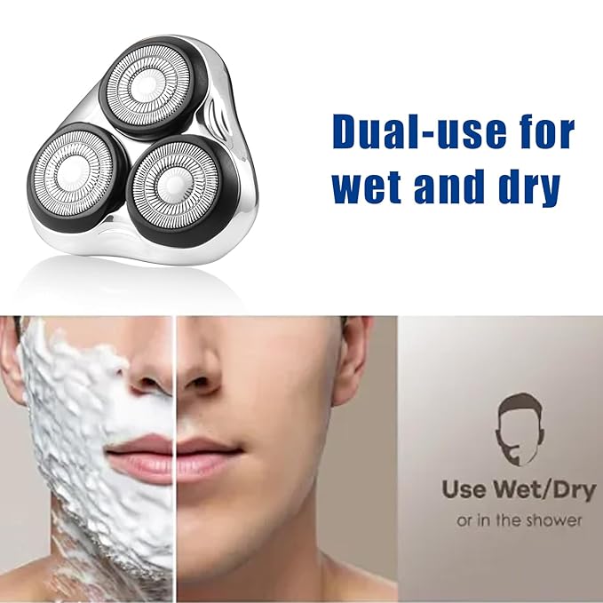 Rotary Replacement Shaver Head,Compatible with Remington Shaver Series,forR3,R4,R5,R6,R7,R8,SP-3141 and SP-5161 Foils (White-2PC)