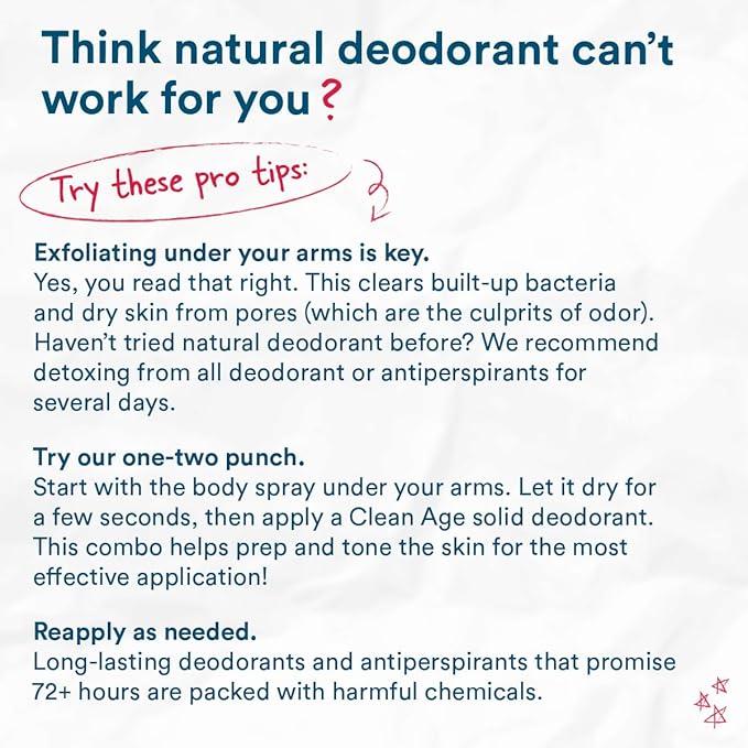 Aluminum Free Deodorant & Body Spray for Whole Body - Cedar 4oz - Clean Deodorant and Body Spray for Teen Boys and Girls - With AHA Fights Body Acne-Formula Specific Body Spray for Teens