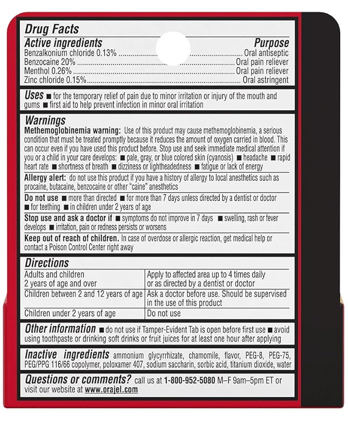 Orajel Maximum Strength Nighttime Toothache Pain Relief Cream - 0.25 Oz