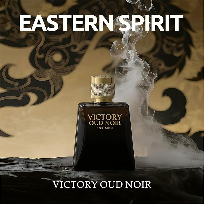 Victory Oud Noir | Oud Cologne For Men with Black Pepper & Citrus | Long-Lasting Eau de Toilette | Gift Set for Him