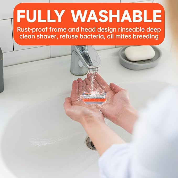 Razor Blade Refills compatible with Razors, 24 Count, Dual Lubrication System for Close Comfortable Shave
