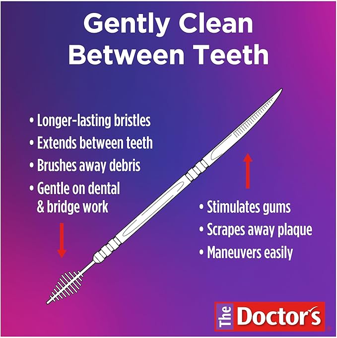 The Doctor's BrushPicks, Interdental Brushes & Dental Picks, Gently Remove Food Debris from Braces & Dental Work, 275 Count