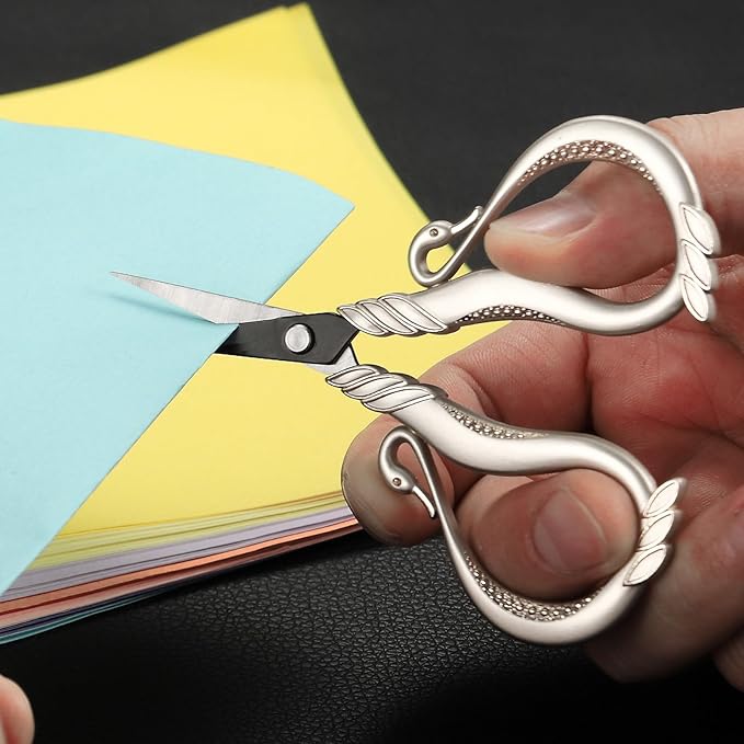 Little Detail Scissors with Cover, Needlework Scissor for Sewing Embroidery Craft Crochet Cross Stitch Yarn, Sharp Thread Snips