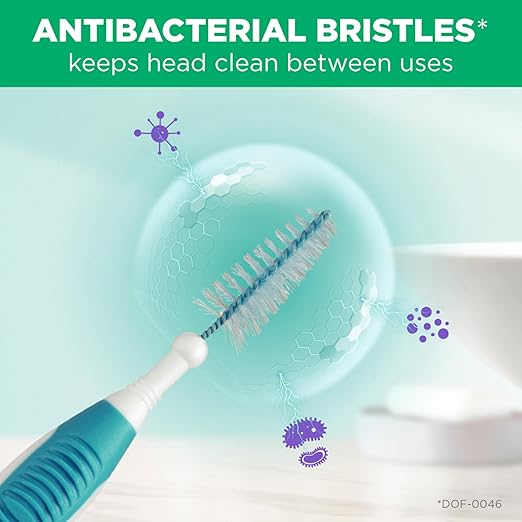 GUM Proxabrush Go-Betweens - Wide - Interdental Brushes - Soft Bristled Dental Picks for Plaque Removal Health - Safe for Braces & Dental Devices, 10 Count (Pack of 6)