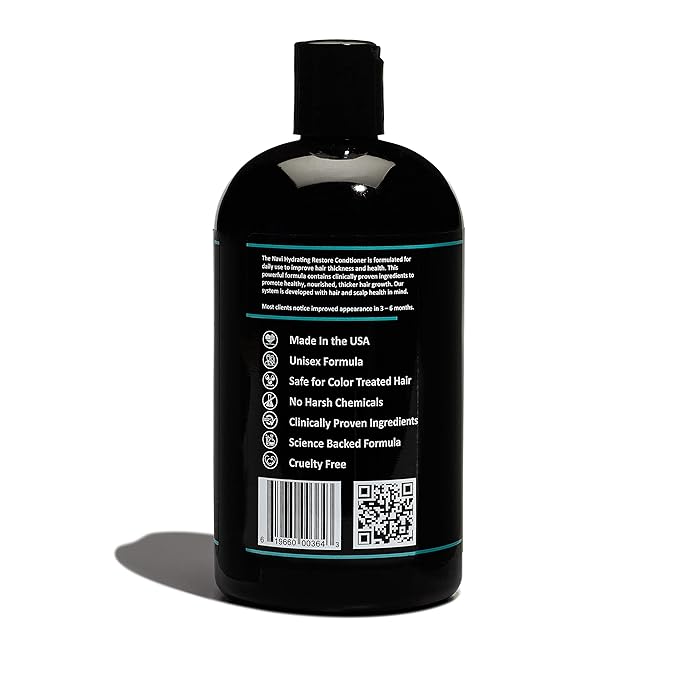 Navi Hair Loss Conditioner to Restore Hair Growth, Moisturizing Conditioner Safe for Color Treated Hair, DHT Blocker for Thinning Hair, Hair Regrowth and Thickening for Men and Women, 16 oz