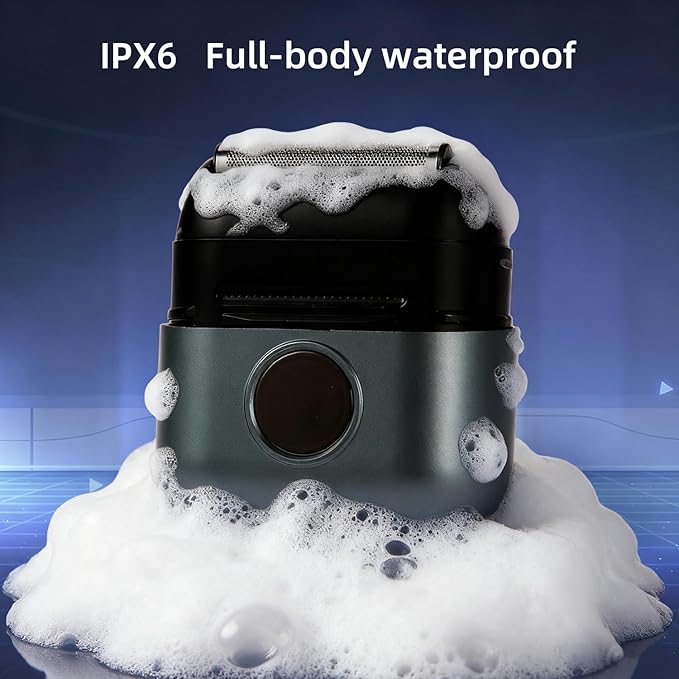 Electric Foil Shaver for Men & Women, Dual-Head USB Rechargeable Razor with 2 Precision Foil Blades, IPX6 Waterproof Wet & Dry Shaver, Portable Grooming Kit for Home, Office & Travel