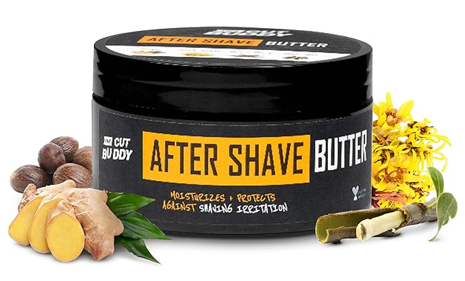 The Cut Buddy After Shave Butter for Men & Women, Moisturizer with Shaving Razor Bump Defense, Witch Hazel, Shea Butter, Ginger & Willow Bark, 8 Fl Oz