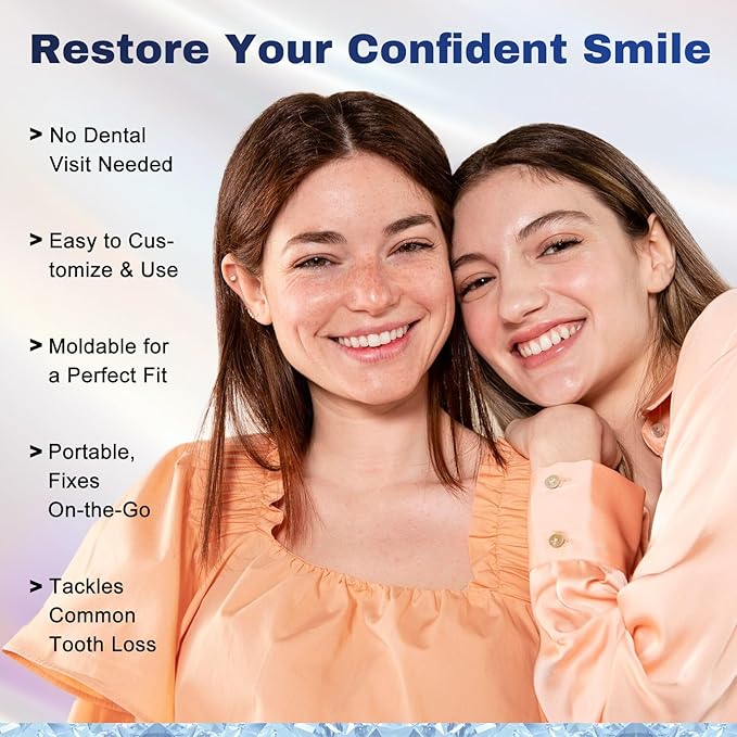 Tooth Repair Kit，Moldable Beads for Instant Teeth Fix & Confidence Boost (1 Count (Pack of 1))
