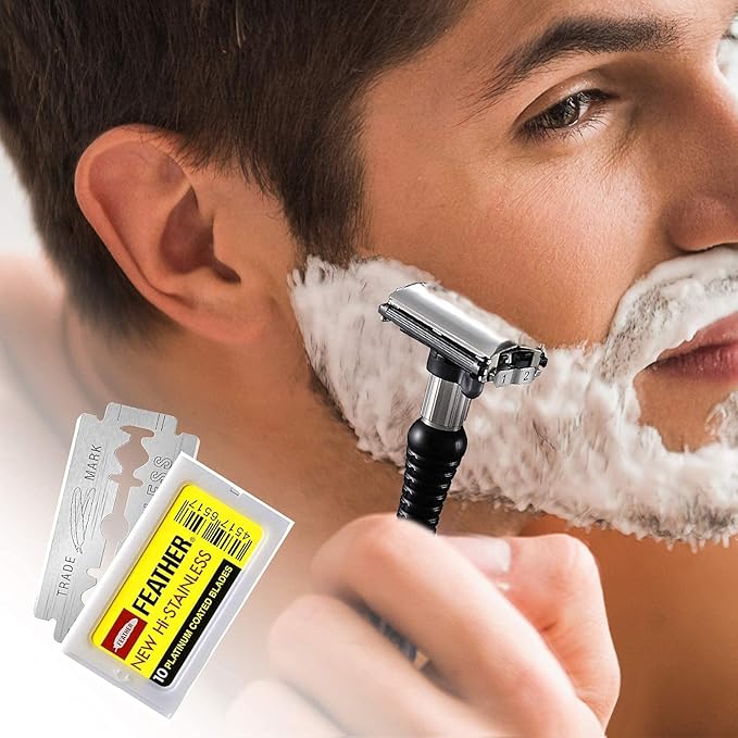 Feather 10 Razor Blades New Hi-Stainless Double Edge