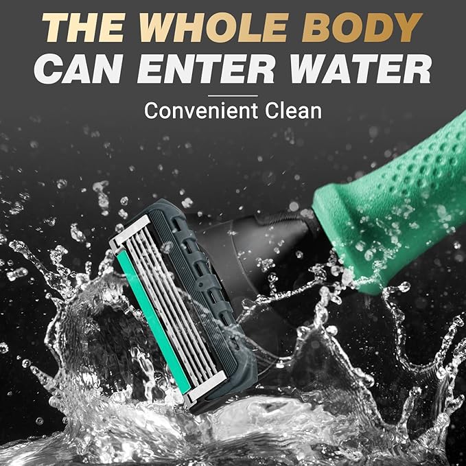 12-Blade Replacement Cartridge Set - Five-blade technology delivers a smooth shave - 2025 New Model in Teal, achieving a smooth shave while reducing irritation