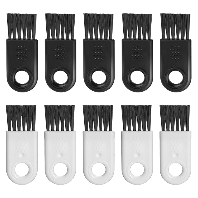 10 Pcs Razor Cleaning Brush Nylon Brush for Cleaning Electric Shaver Cleaning Brush Hair Remover Razor Cleaner Black Nylon Hair Brush Set for Electric Hair Clippers Household Cleaning