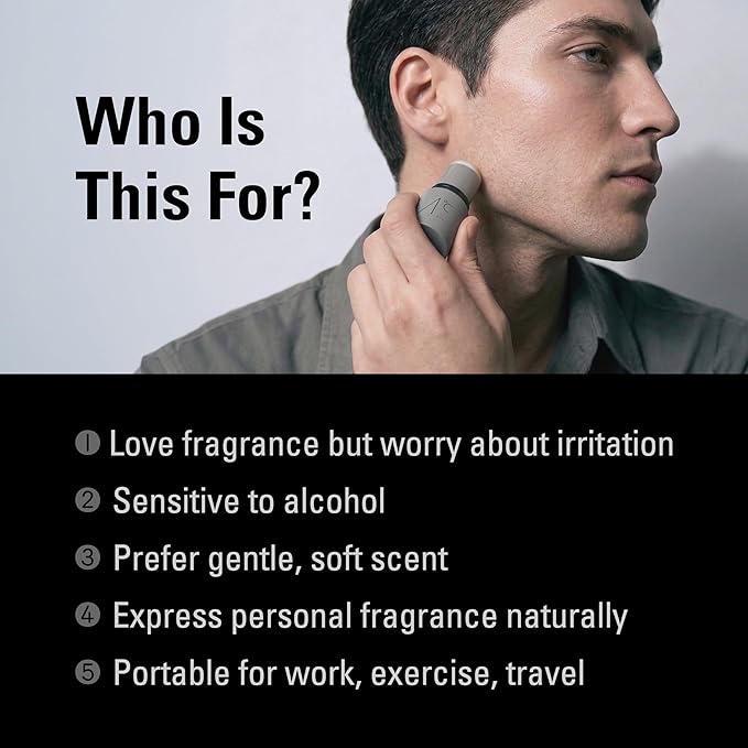 Mdoc Men’s Eau De Parfum Stick – Solid Cologne, Herb Spicy Woody, Alcohol-Free, Long-Lasting Fragrance, Travel-Size, Skin-Safe, Portable 5.5g