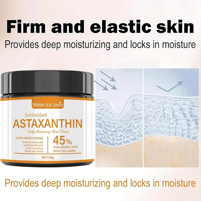 2PCS Astaxanthin Face Cream, Anti-Aging Face Moisturizer For Reduce Wrinkles & Fine Lines, Daily Repair Facial Moisturizing Cream for Women and Men Antioxidant and Nourish, All Skin Types