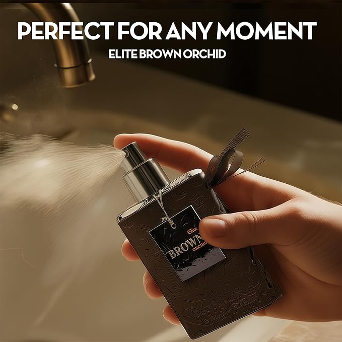 Elite Brown Orchid Cologne for Men/Eau de Parfum Natural Spray 3.4 Fl Oz Perfume Suitable for All Skin Type Men Fragrance Daily Used
