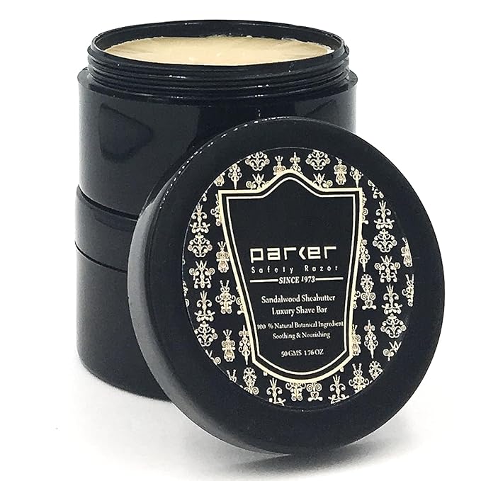 Parker Sandalwood & Shea Butter Shaving Soap 1.76 oz. each – 2 Pack