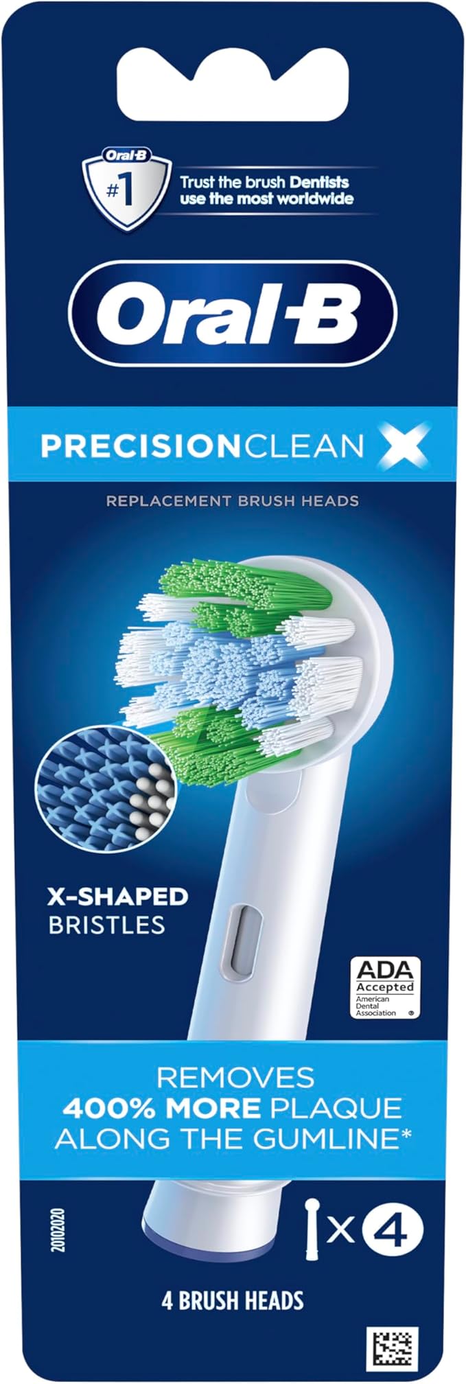 Precision Clean X-Filament Replacement Brush Heads, 4 Count