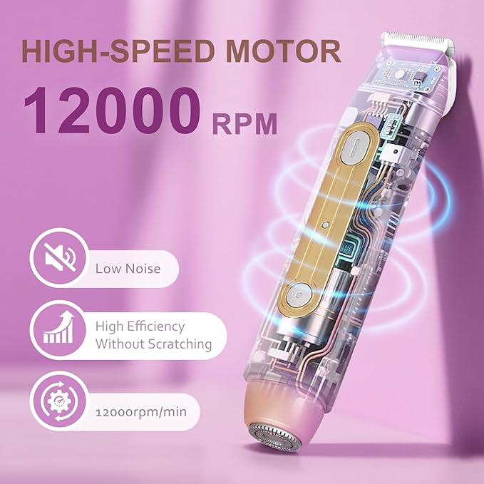 Dual-Head Women's Hair Trimmer – Safe Body, Bikini & Facial Hair Removal, Wet & Dry, USB Rechargeable, Travel-Friendly Personal Grooming