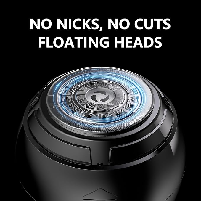 Head Shavers for Bald Men Waterproof Electric Razor Electric Shaver for Men Rechargeable Bald Head and Face Shaver Cordless Razor Wet/Dry Shaving with LED Display with Type-C Charge