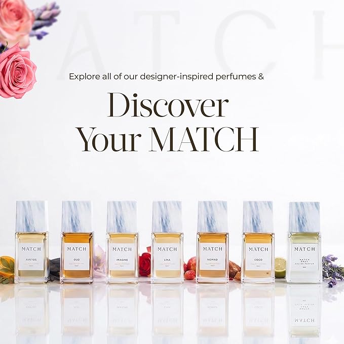 Match Imagine Eau de Parfum – Citrus Amber Woody Fragrance with Bergamot, Ginger & Frankincense – Long-Lasting Unisex Luxury Perfume 50ml / 1.7 fl oz