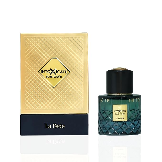 La Fede Intoxicate Blue Elixir Arabian Perfume for Men 100ML (3.4 OZ),Eau De Parfum Spray, Long Lasting Perfume, Enjoy the Luxurious & Sophisticated Fragrance With Fruity Scent for All Occasions