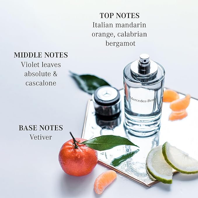Mercedes Benz for Men - Long Lasting Cologne for Men - Bergamot, Lemon and Cedar Notes - Everyday Wear Eau de Toilette in Iconic Bottle - 8.1 oz EDT