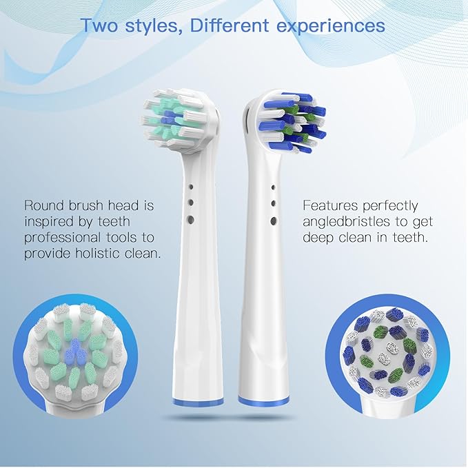 Replacement Toothbrush Heads for Oral B Braun, 12 Pack Professional Electric Toothbrush Heads, Precision Clean Brush Heads Refill Compatible with Oral-B 7000/Pro 1000/9600/ 5000/3000/8000 (12pack)
