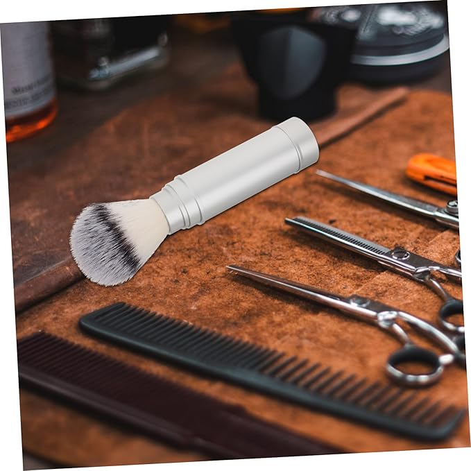Men Shaving Brush Portable Travel Beard Brush Lightweight Nylon Bristles Facial Hair Grooming Tool for Home and Travel