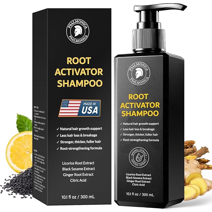 Root Activator Shampoo for Men: Made In USA - Hair Growth Shampoo for Hair Loss and Thinning Hair - Hair Loss RegrowthTreatments for Women Men (Refreshing Scent)